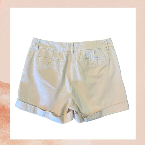 J. Crew Light Khaki Casual Cuffed Chino Shorts - Picture 3 of 4